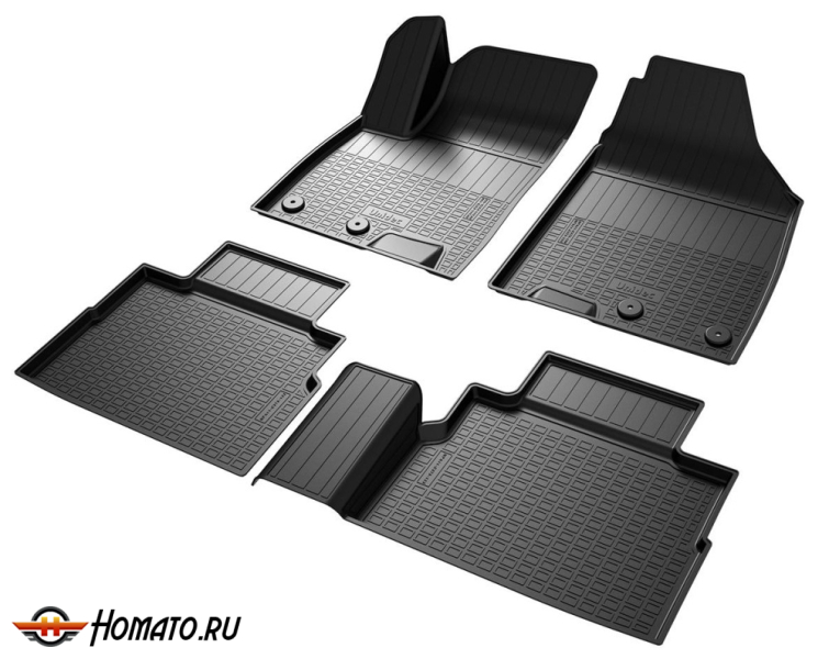 Коврики Джетур Дашинг 2022+ (4WD) | полиуретановые, черные, Norplast