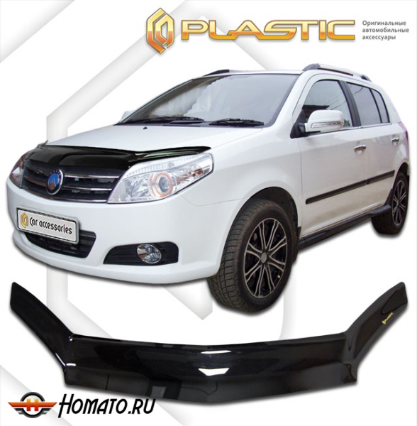 Дефлектор капота Geely MK Cross 2011- | черный