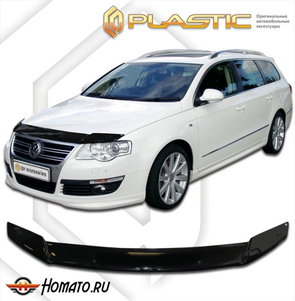 Дефлектор капота Volkswagen Passat B6 универсал 2005-2010 | черный