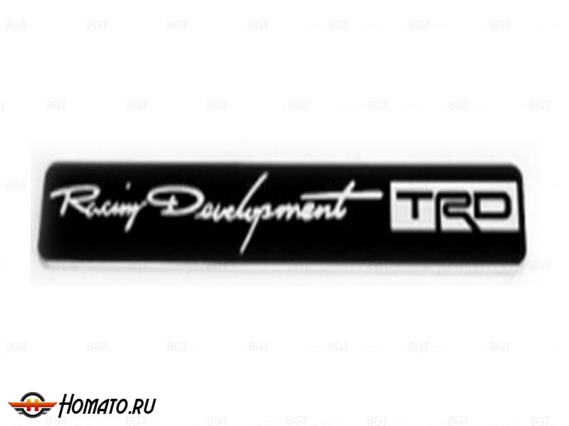 Шильд "TRD" Для Toyota, Самоклеящийся, Цвет: Черный, 1 шт. «110mm*17mm»
