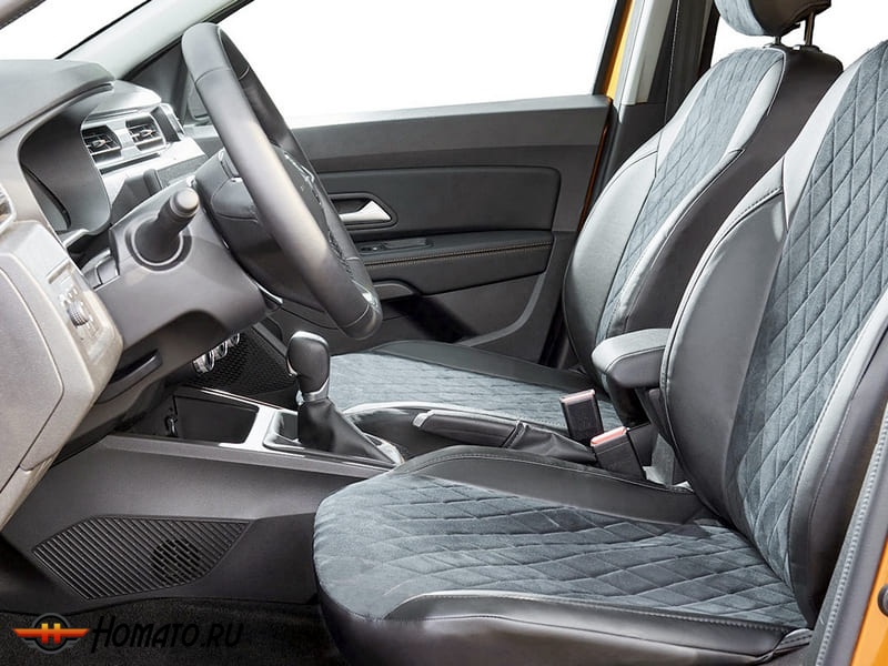 Чехлы на сиденья Renault Logan II 2014-2017 | экокожа, Seintex