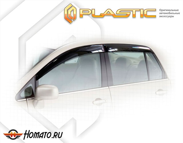 Дефлекторы ветровики Nissan Tiida Latio 2004-2012 (седан SJC11, SC11, S)