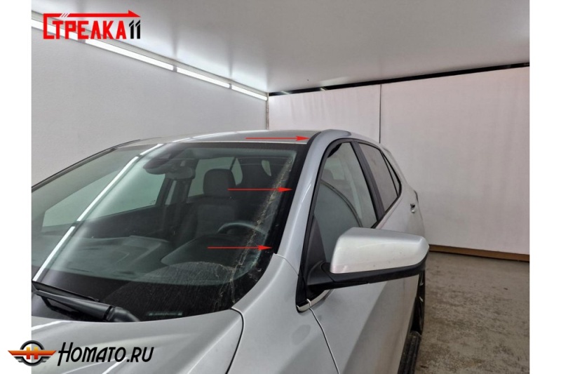 Премиум водостоки дефлекторы лобового стекла Chevrolet Equinox 3 2016+/2021+