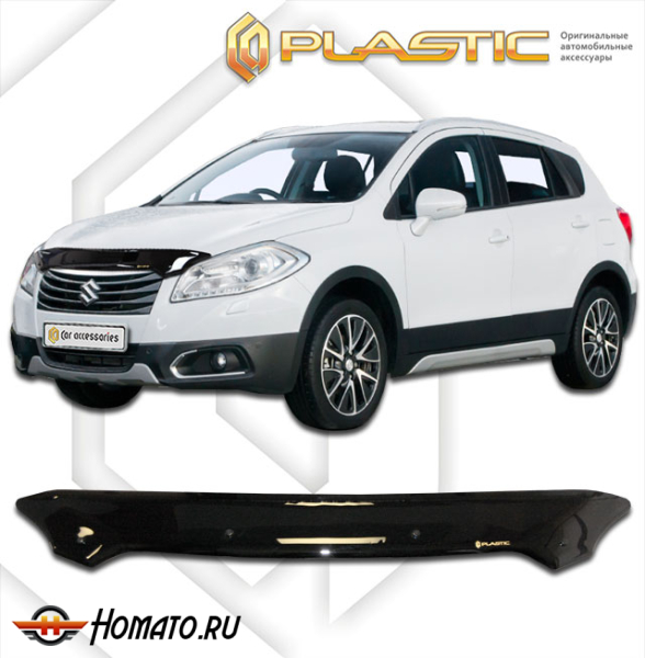 Дефлектор капота Suzuki SX4 2 2013-2015 | черный