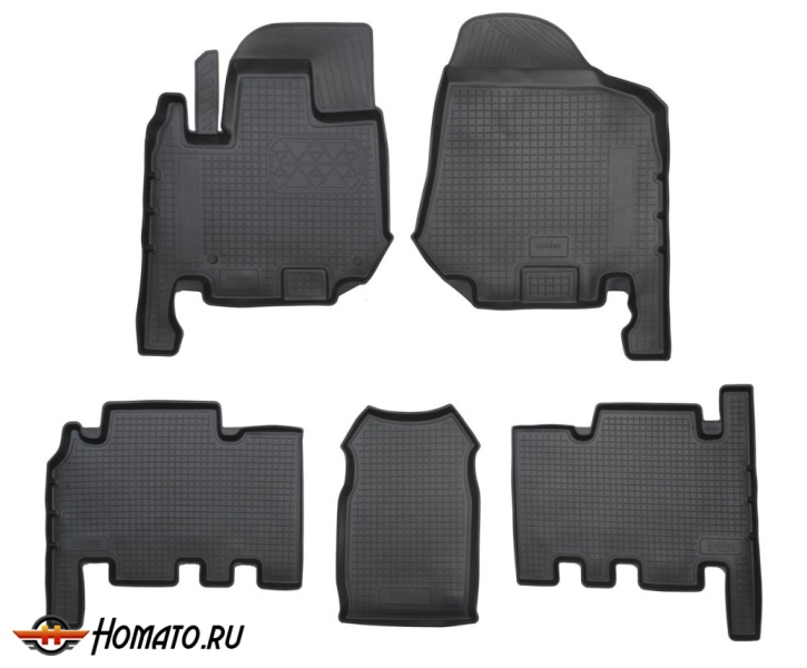 Коврики Киа Карнивал 2 2006+ | полиуретановые, черные, Norplast
