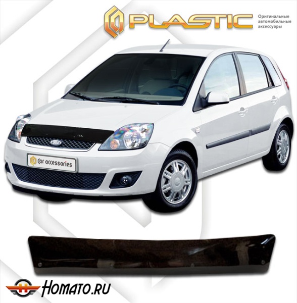 Дефлектор капота Ford Fiesta 2002-2007 (CBK) | черный