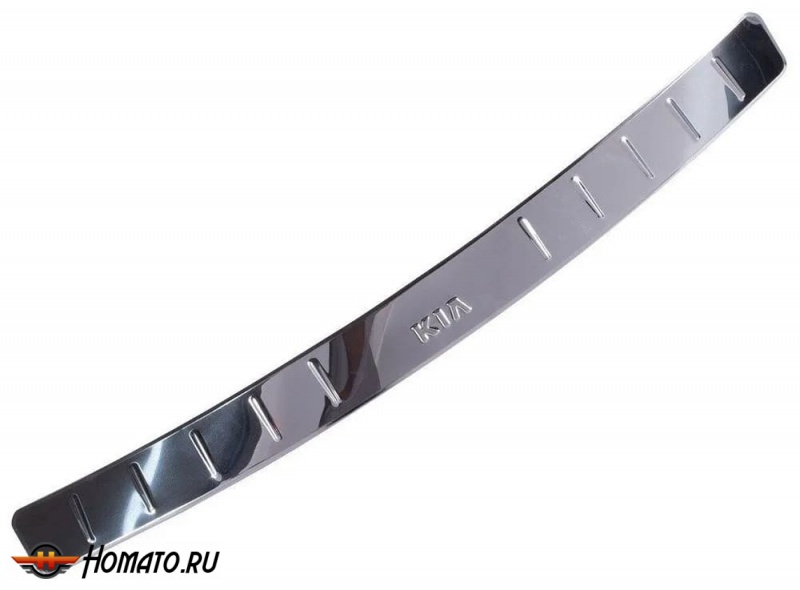 Накладка на задний бампер для Киа Соренто 2 ХМ дорестайлинг 2009-2012 | зеркальная нержавейка