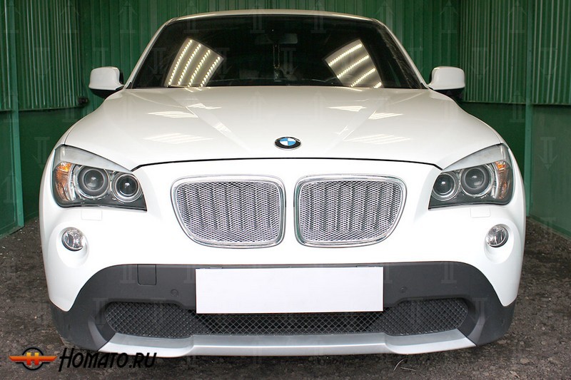 Защита радиатора для BMW X1 E84 (2009-2012) дорестайл | Премиум