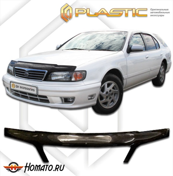 Дефлектор капота Nissan Maxima 1994-1998 (A32, HA32, PA32) | exclusive, черный
