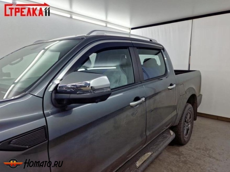 Дефлекторы JAC T9 2024+ | премиум, плоские, 2D