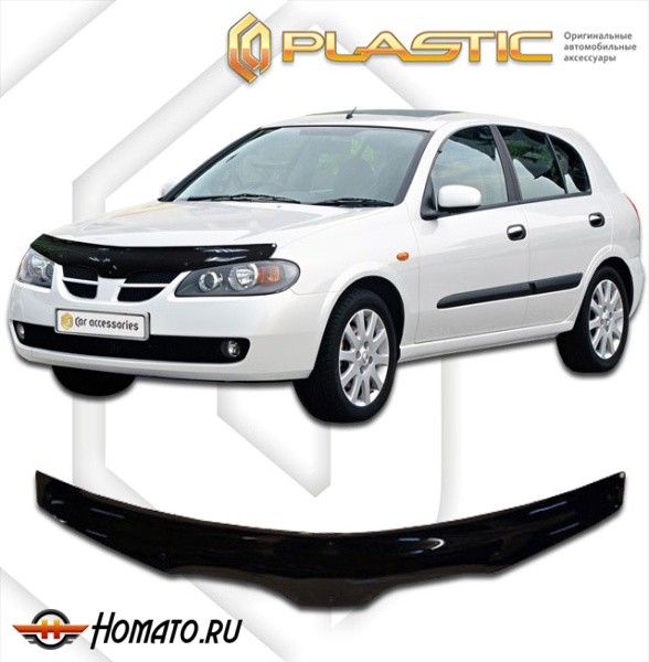 Дефлектор капота Nissan Almera 2 2004-2006 (N16) | черный