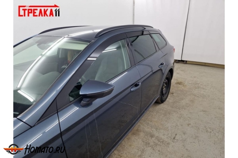 Дефлекторы Seat Leon 3 универсал 2012-2018 | премиум, плоские, 2D