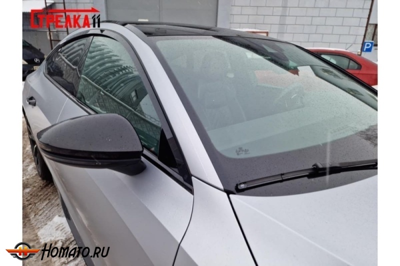 Дефлекторы Audi A7 / S7 (C8/4K) 2018+ | из 4 частей, премиум, плоские, 2D