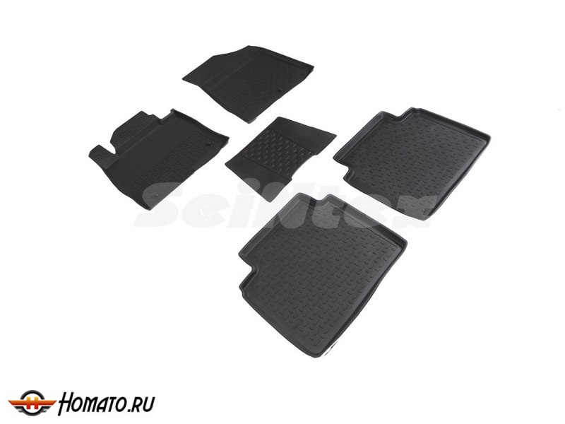 Резиновые коврики Kia Optima IV 2014-2020 | с высокими бортами | Seintex