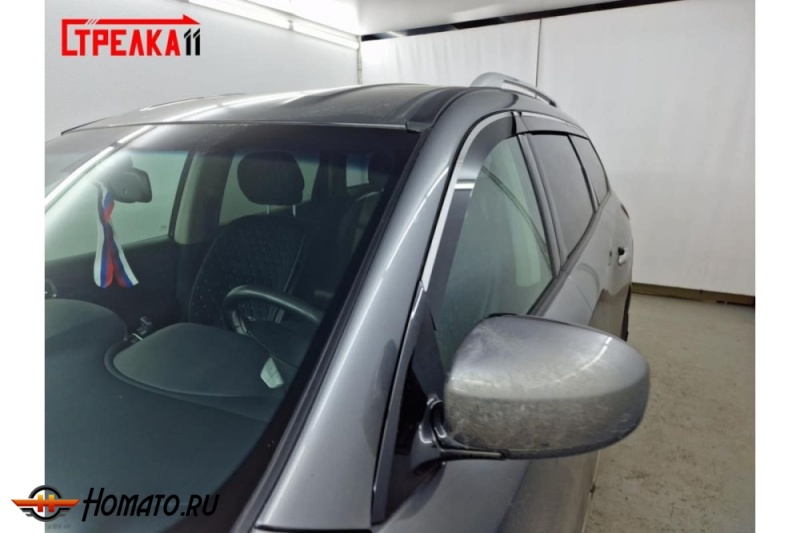 Дефлекторы Nissan Pathfinder (R52) 2014-2021 | премиум, плоские, 2D