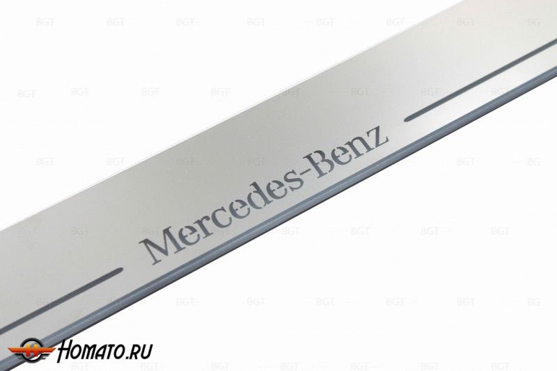 Накладки на пороги Premium Line для Mercedes Benz 460-43 мм