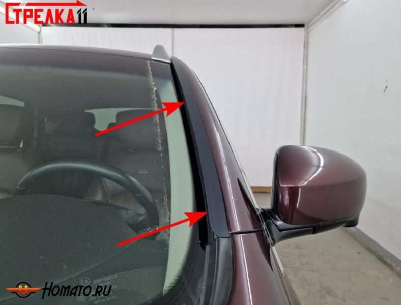 Премиум водостоки дефлекторы лобового стекла Infiniti EX / QX50 2007-2018
