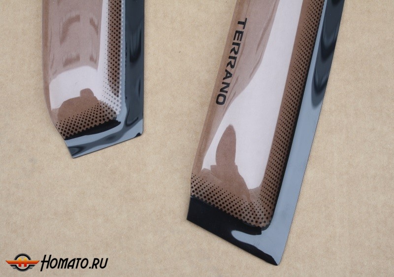 Дефлекторы боковых окон для Nissan Terrano 2014+ | дымчатые