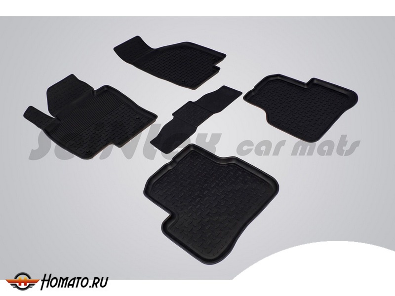 Резиновые коврики Volkswagen Passat B7 2011-2015 | с высокими бортами | Seintex