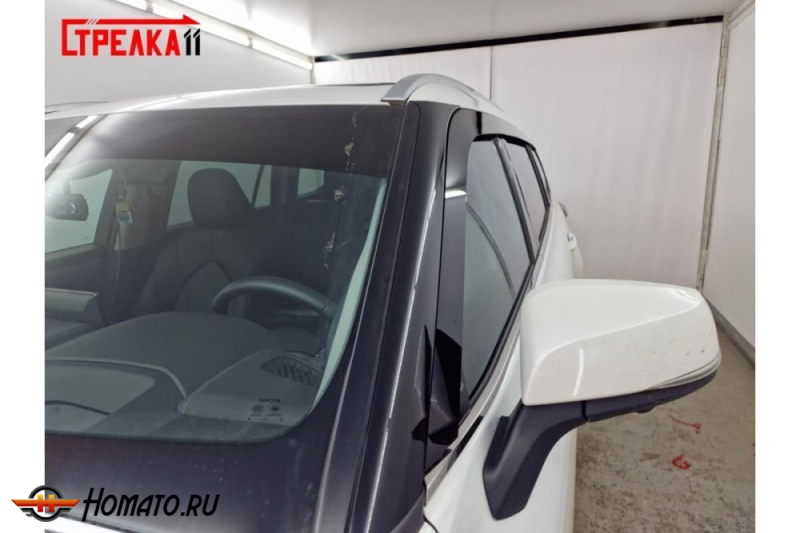 Дефлекторы Toyota Highlander 4 XU70 2019+ | из 6 частей, премиум, плоские, 2D