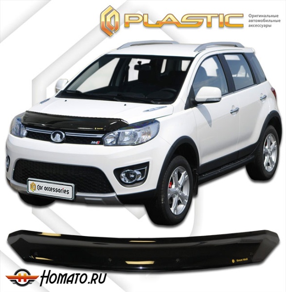 Дефлектор капота Great Wall Hover M4 2013-2016 | черный