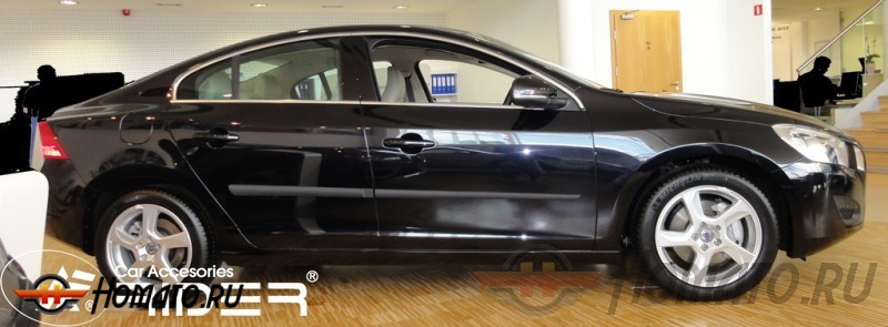 Боковые молдинги на двери для Volvo S60 2010+ (седан, универсал) | Rider F-20