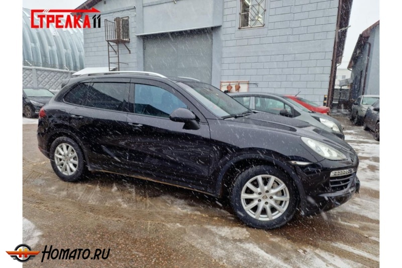 Дефлекторы Porsche Cayenne 2 (958) 2010-2018 | премиум, плоские, 2D