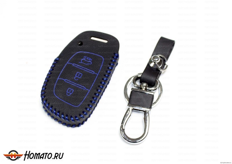 Чехол для смарт-ключа Hyundai | 3 кнопки | с карабином