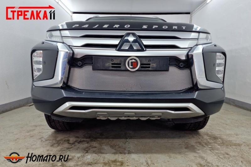 Защита радиатора для Mitsubishi Pajero Sport 2021+ рестайл | Стандарт