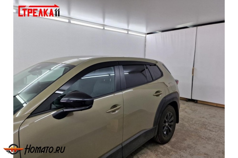 Дефлекторы Мазда Сх 50 | из 6 частей, премиум, плоские, 2D