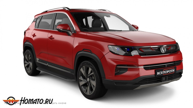 Пороги подножки Changan CS35 Plus 2019+ | алюминиевые или нержавеющие