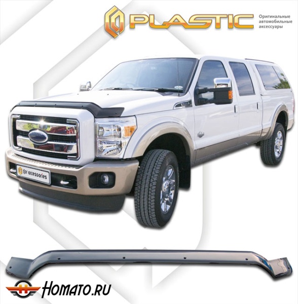 Дефлектор капота Ford F350 Crew Cab 2009-2016 | exclusive, черный