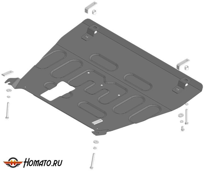 Защита картера FENGON ix7 2024- | двигатель + КПП, 2 мм, сталь | MOTODOR | 78610