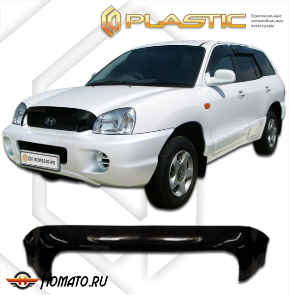 Дефлектор капота Hyundai Santa Fe Classic | черный