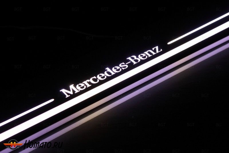 Накладки на пороги Premium Line для Mercedes Benz 460-43 мм
