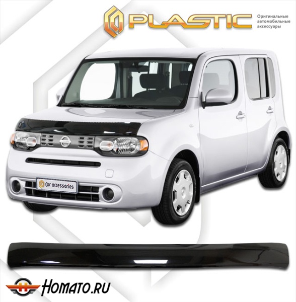 Дефлектор капота Nissan Cube 2009-2012 (Z12) | черный