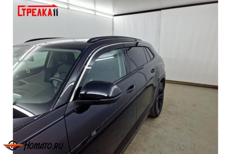 Дефлекторы Volkswagen Teramont X | премиум, плоские, 2D