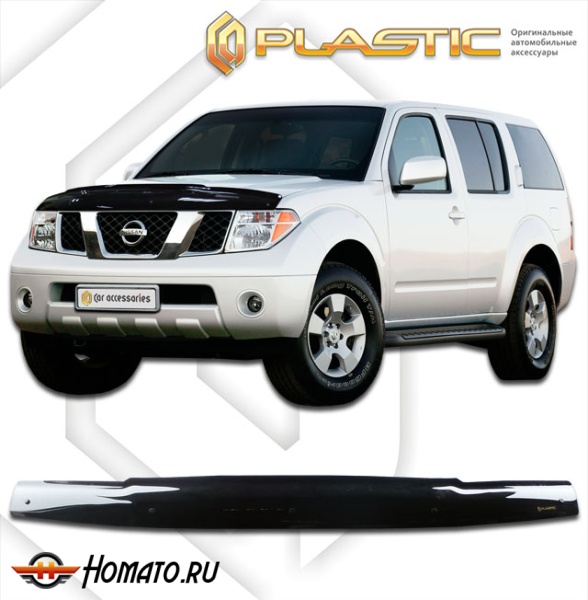 Дефлектор капота Nissan Pathfinder 2005-2010 | черный