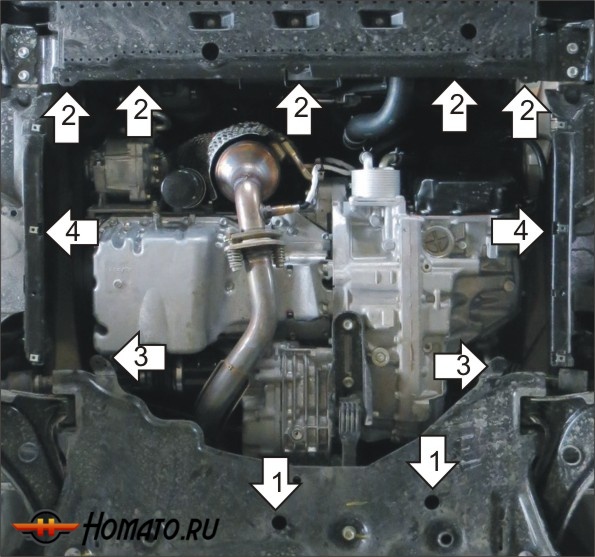 Защита картера Suzuki Vitara 2015- | двигатель + КПП, 2 мм, сталь | MOTODOR | 02419