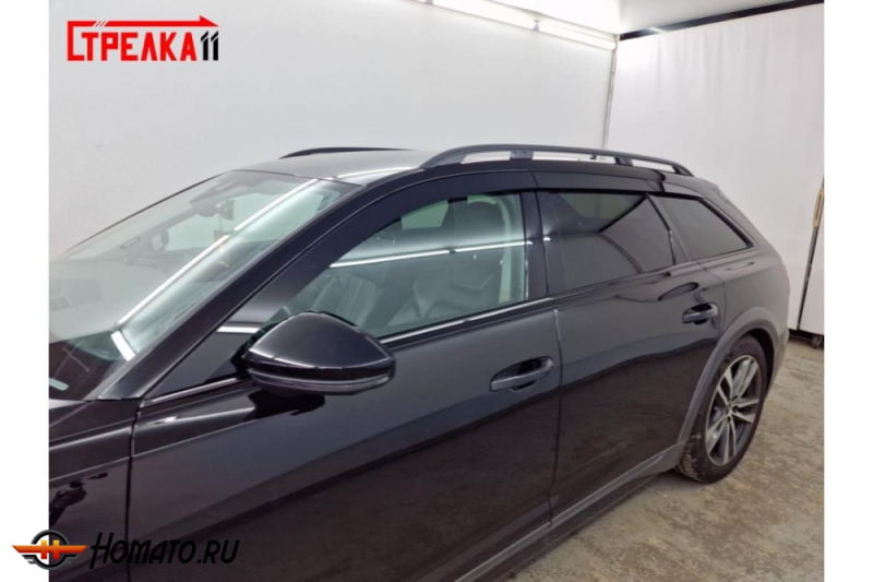 Дефлекторы Audi A6 (C8) 2018-2024 универсал | из 6 частей, премиум, плоские, 2D