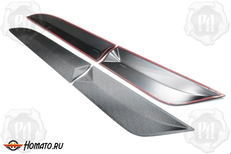 Молдинги на двери для Хендай Солярис 1 2010-2017 | шагрень