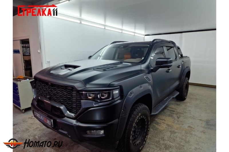 Дефлекторы Foton Tunland V9 2024+ | из 4 частей, премиум, плоские, 2D