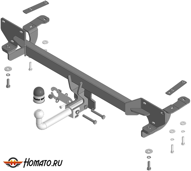 Фаркоп Gac GS4 2024- | шар A - съемный крюк (на болтах), нагрузка 50/1000 | MOTODOR | 97805-A