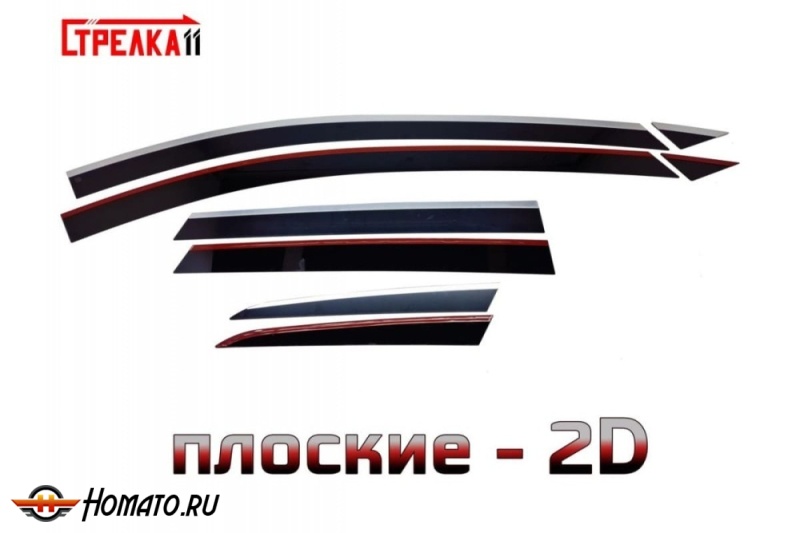 Дефлекторы Seat Leon 3 универсал 2012-2018 | премиум, плоские, 2D