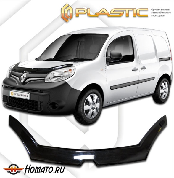 Дефлектор капота Renault Kangoo 2014- | exclusive, черный