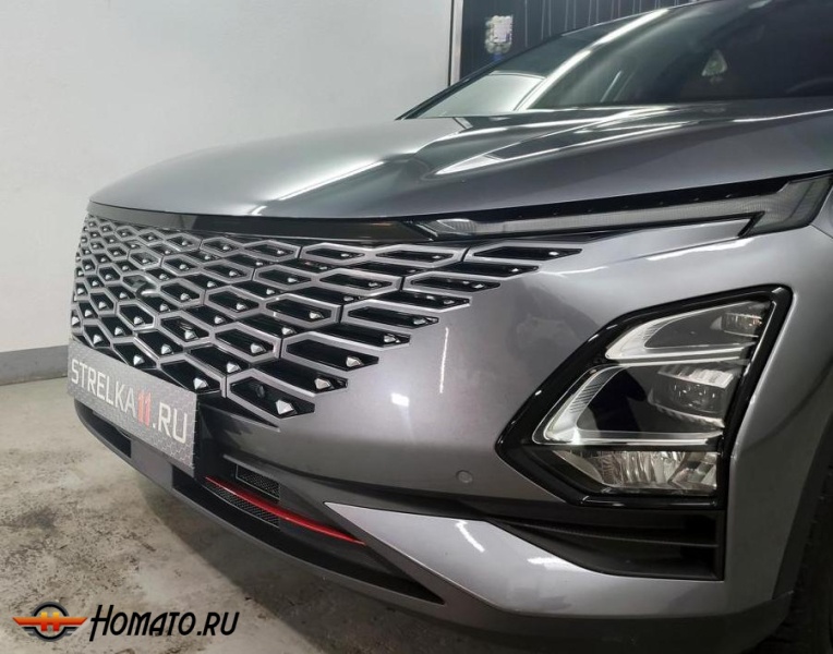 Накладка на капот для Омода С5 кроссовер 2022-2024 дорестайл | 1 штука, декор