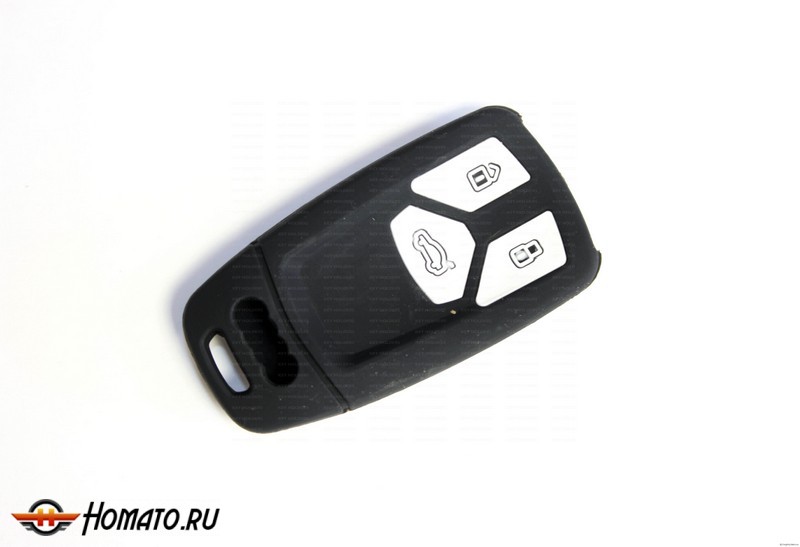 Силиконовый чехол для ключей Audi Q7 16+, Q5 17+, A4 (B9) 17+, A5 (F5) 17+
