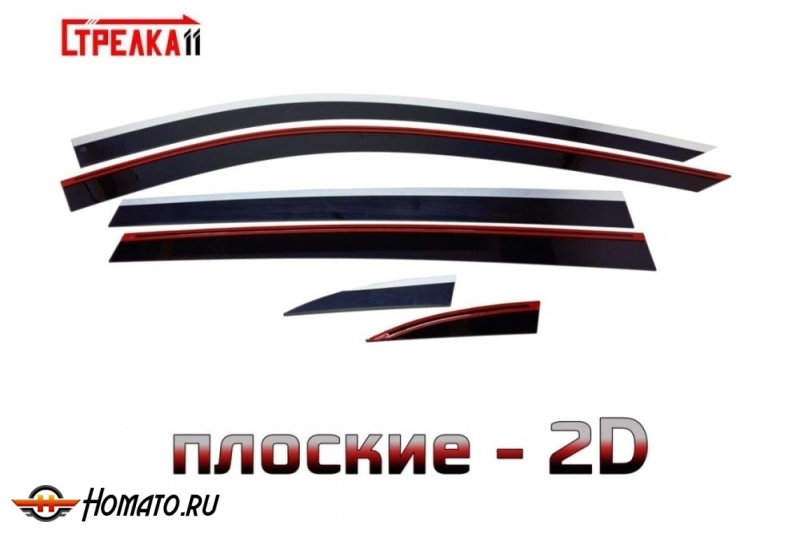 Дефлекторы Ли Л6 2024+ | премиум, плоские, 2D
