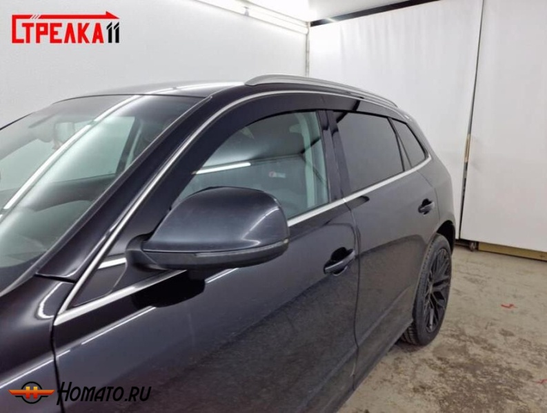 Дефлекторы Audi Q5 (8R) 2008-2016 | премиум, плоские, 2D