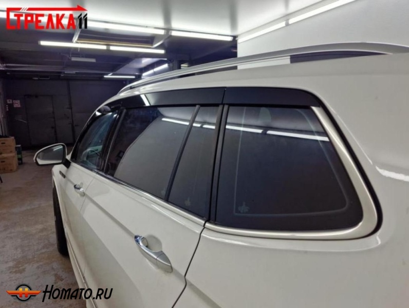 Дефлекторы Фольксваген Тигуан Л 2017+/2020+ (Китай) | из 6 частей, премиум, плоские, 2D